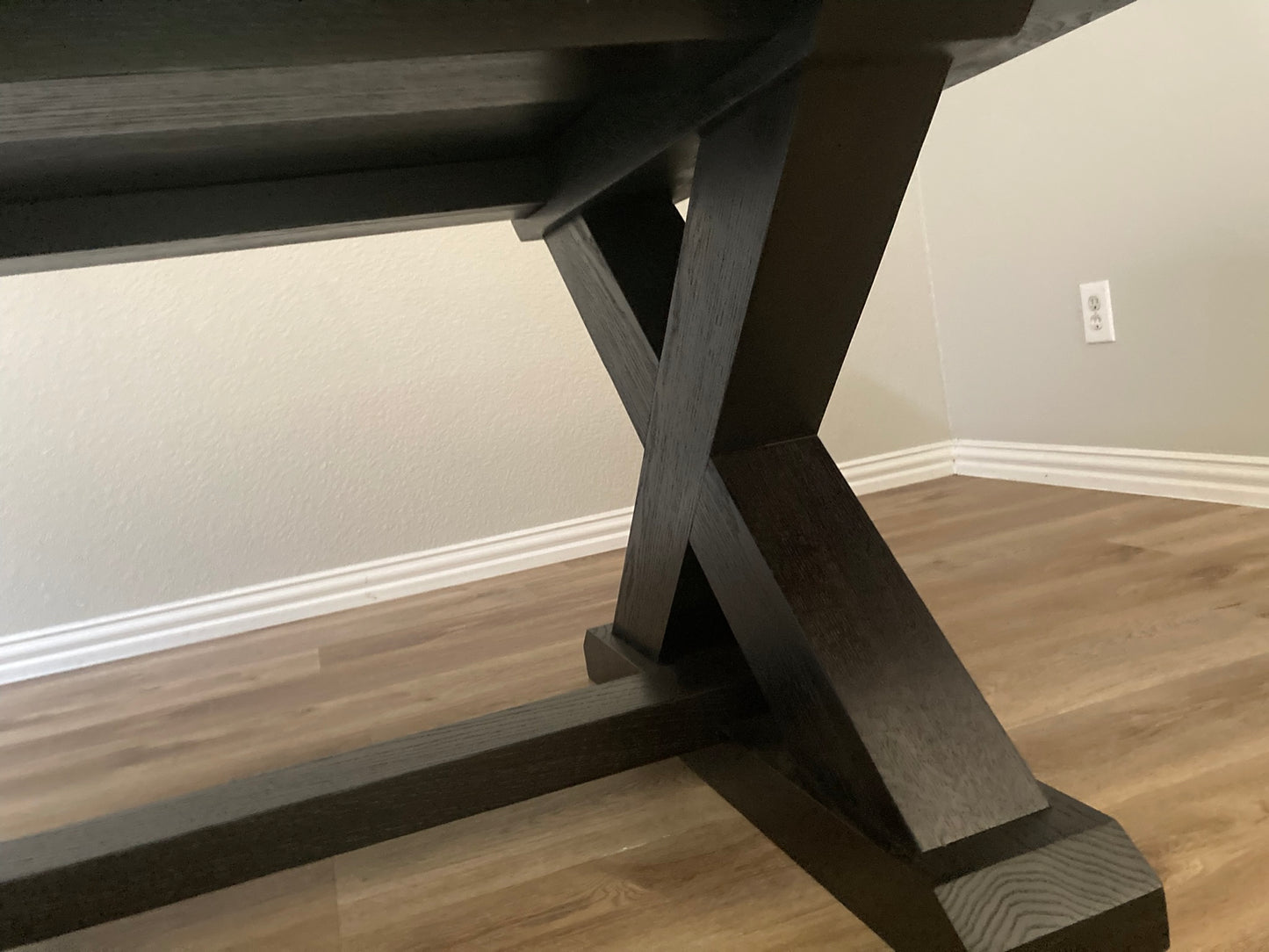 The Obsidian Trestle Dining Table | Handcrafted Modern Farmhouse Style