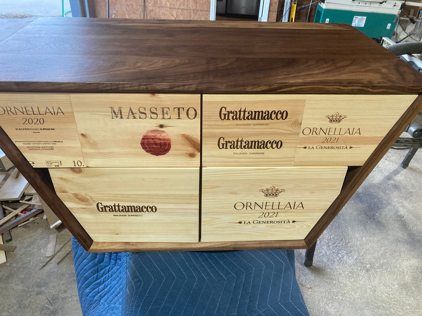 The Cellar Legacy Cabinet | Handcrafted Walnut & Vintage Wine Boxes