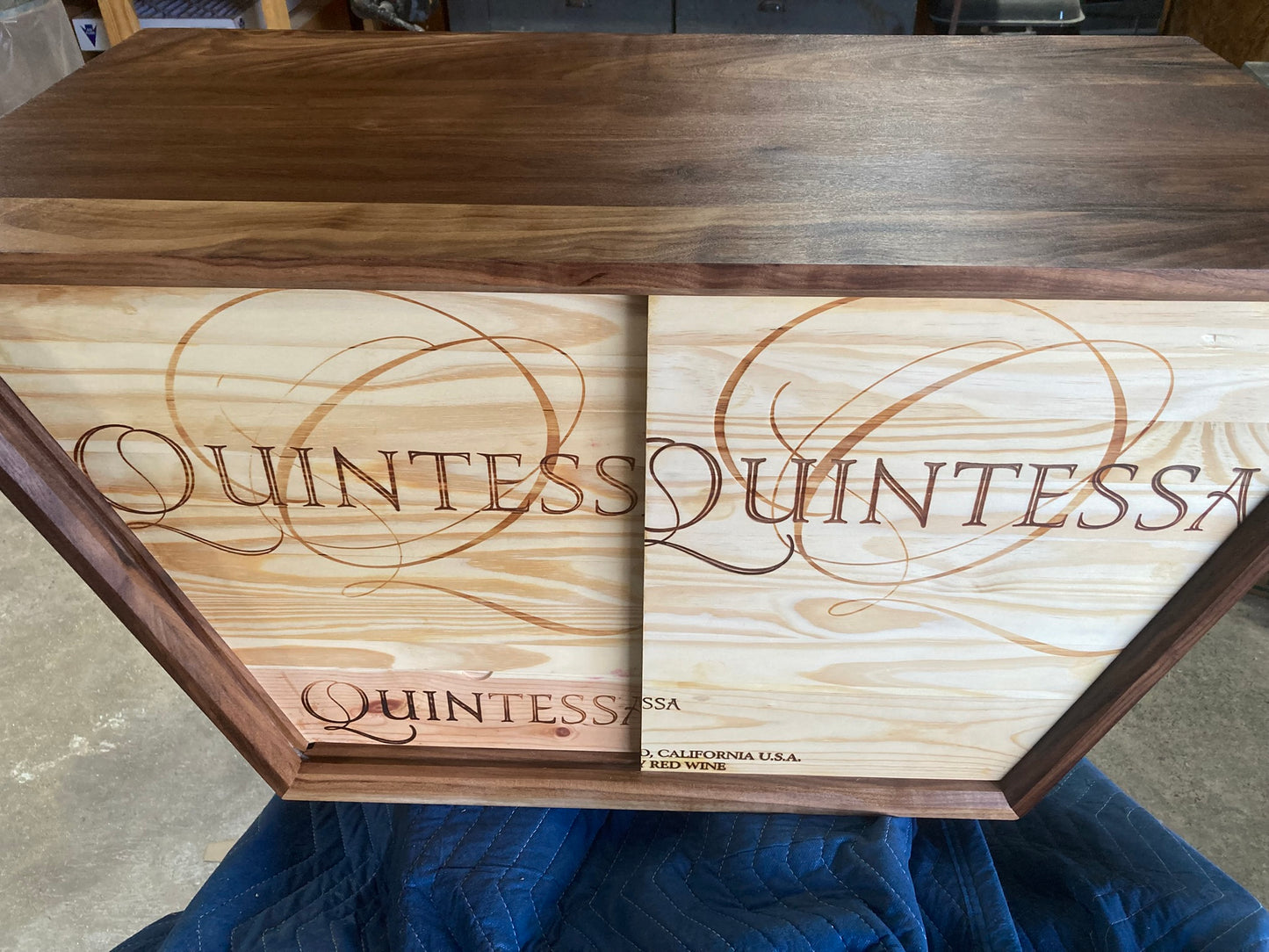 The Cellar Legacy Cabinet | Handcrafted Walnut & Vintage Wine Boxes