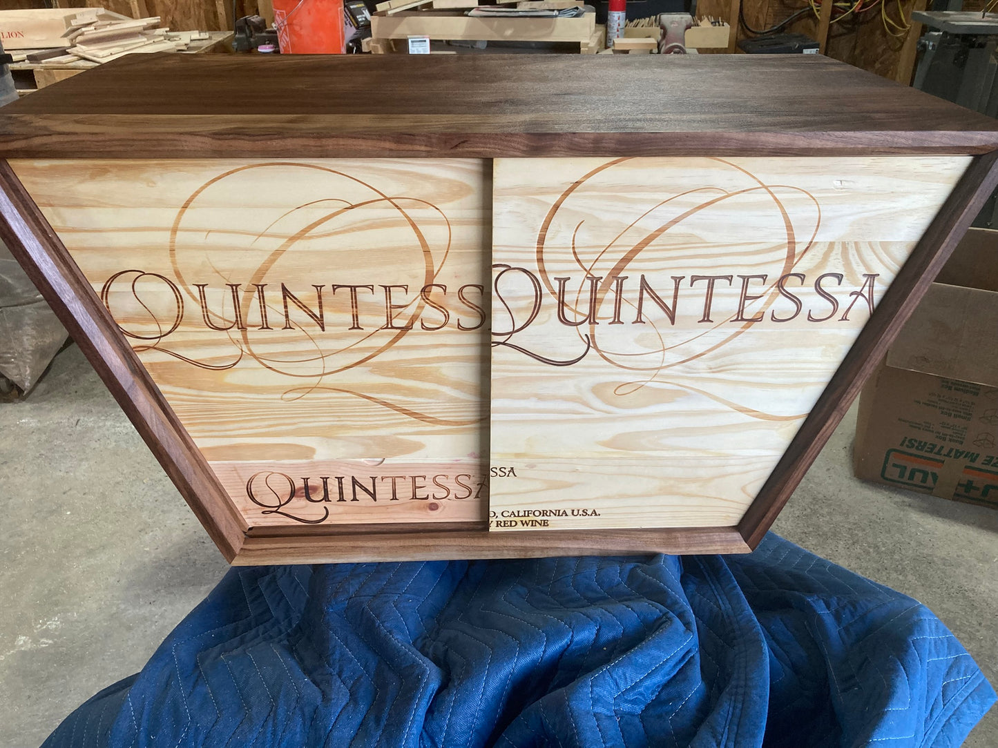 The Cellar Legacy Cabinet | Handcrafted Walnut & Vintage Wine Boxes