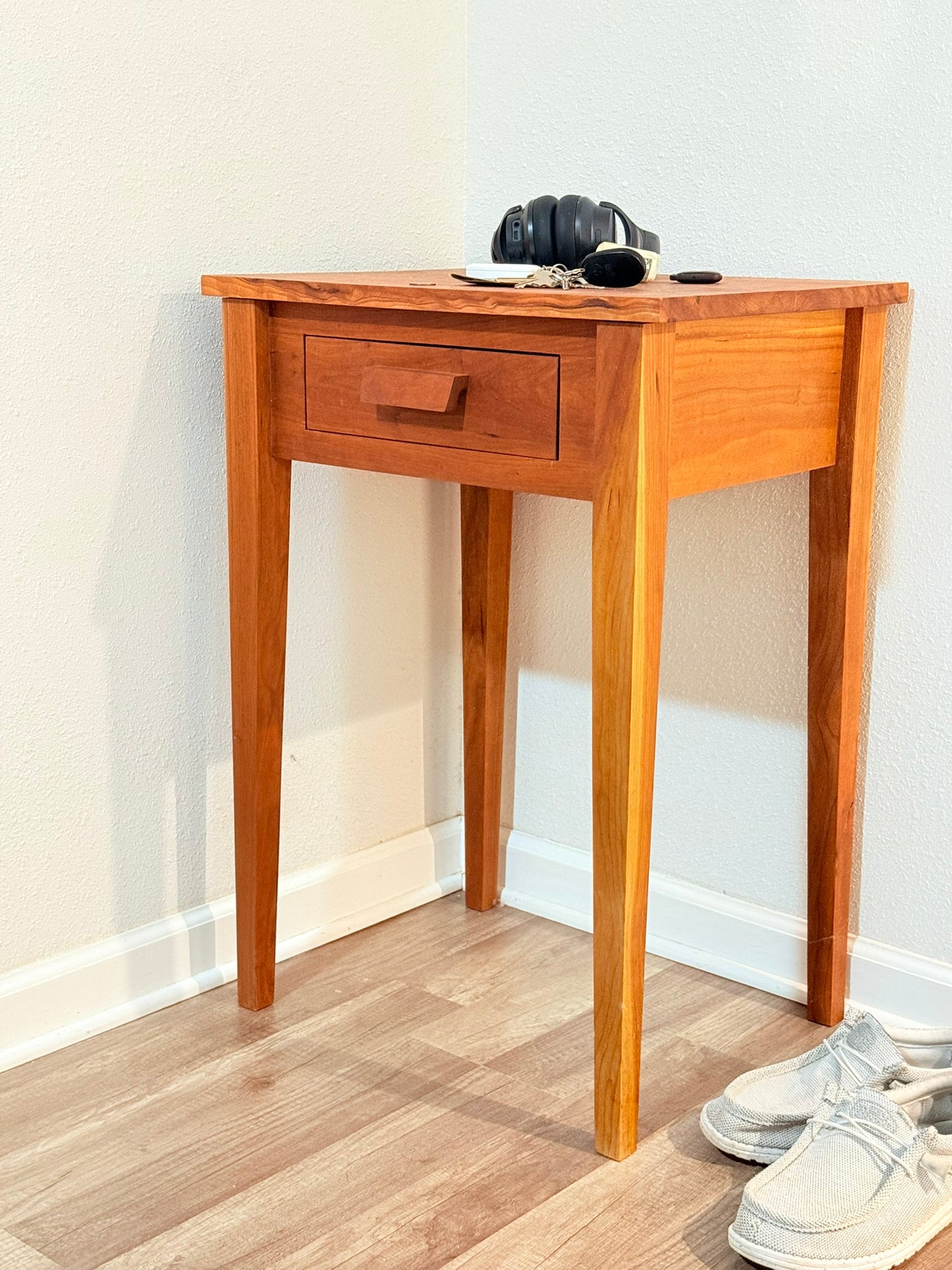 The Shaker Spindlewood Side Table | Solid Cherry Handcrafted