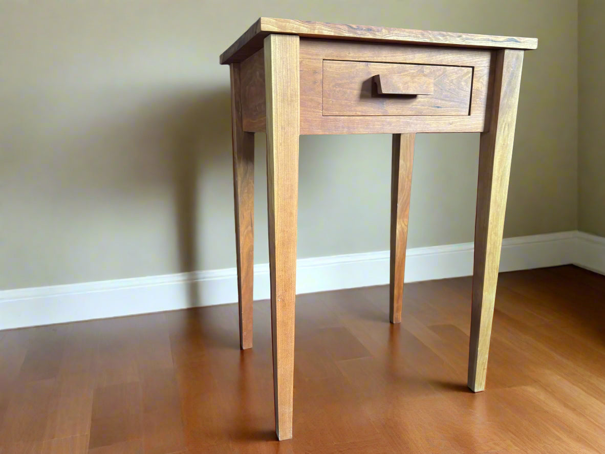 The Shaker Spindlewood Side Table | Solid Cherry Handcrafted