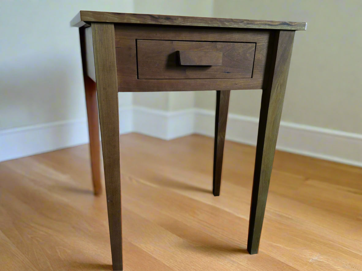 The Shaker Spindlewood Side Table | Solid Cherry Handcrafted